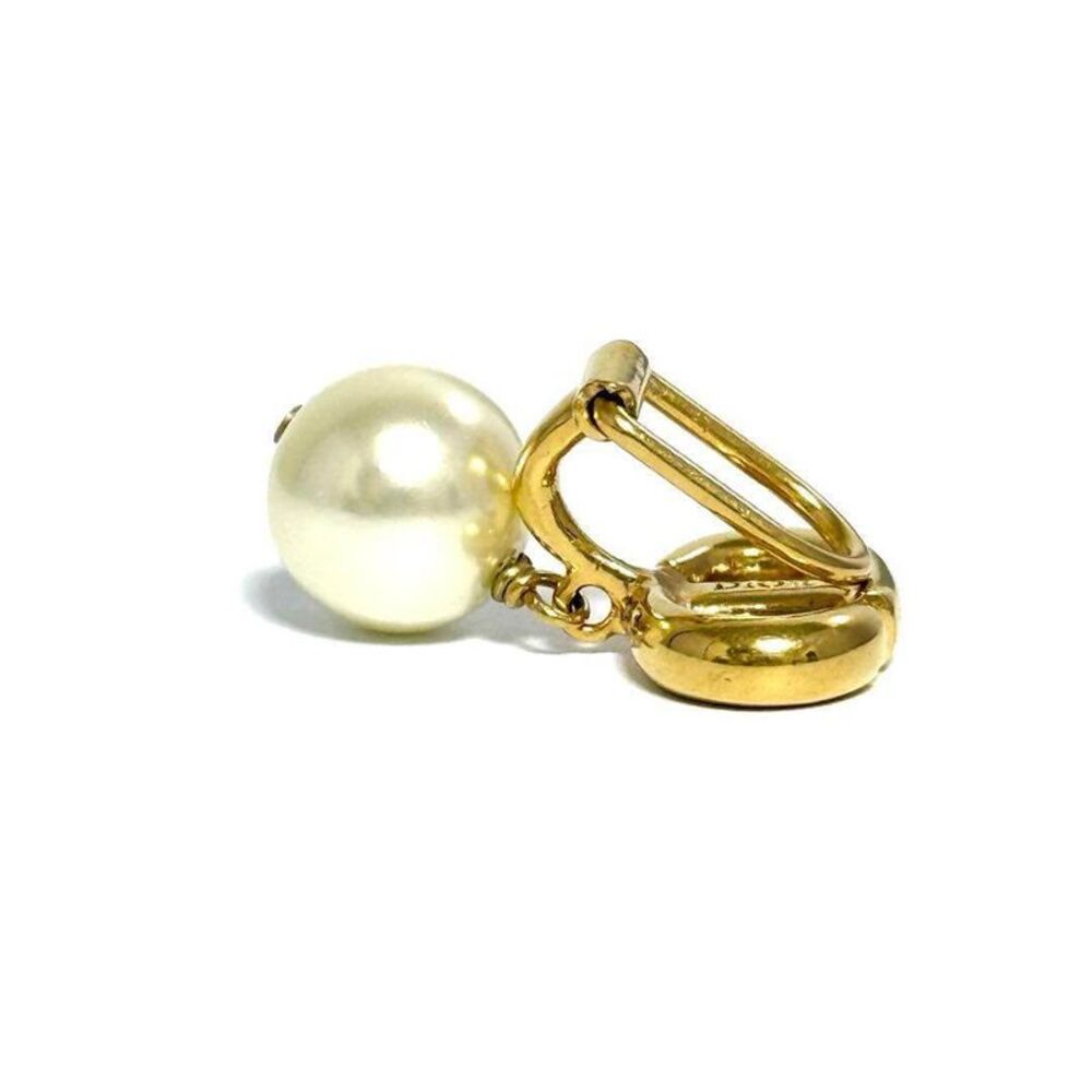 Christian Dior CD Navy Clip Earrings - Picture 7 of 10